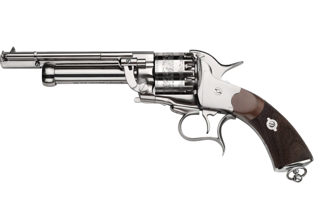 Pietta™ LeMat Cavalry Nickel Plated Black Powder Revolver - .44 Caliber Revolver w/ 20GA Single-Shot Barrel - Walnut Grip - LMC44NK