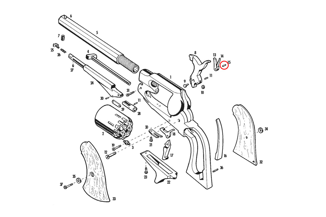 Pietta-replacement-hand-screw-1863-NEW-MODEL-POCKET-revolver-RP6018