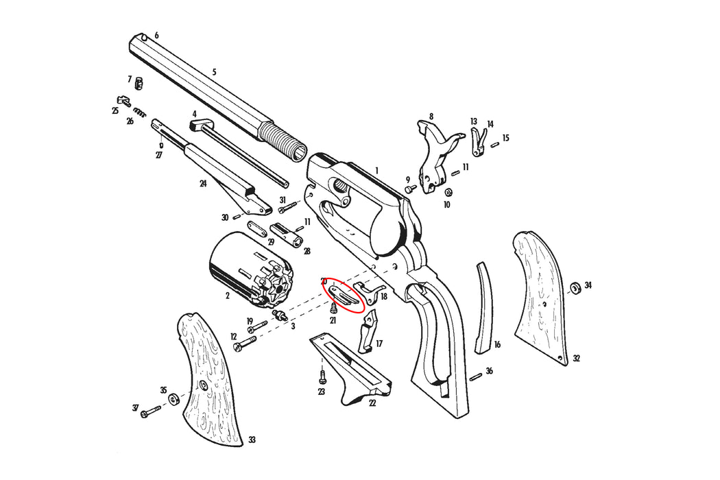 Pietta Trigger & Cylinder Stop Spring | Part # RP6023 | Muzzle-Loaders.com