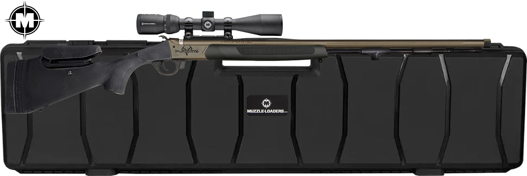 Traditions® Pursuit VAPR™ XT Pro Muzzleloaders Scope Combo - .45 Cal Black & Tungsten CeraKote™ Barrel - R74665050BMZ