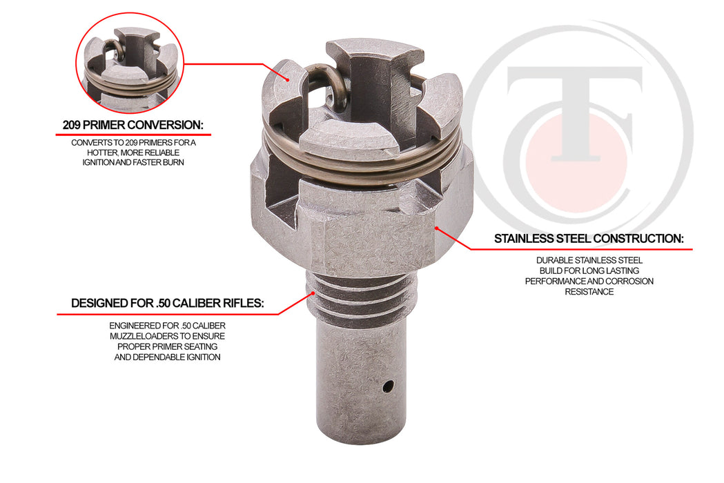 Thompson/Center 209 Primer Adapter for Black Diamond & Woods Muzzleloader Rifles - 7805R - Features Page