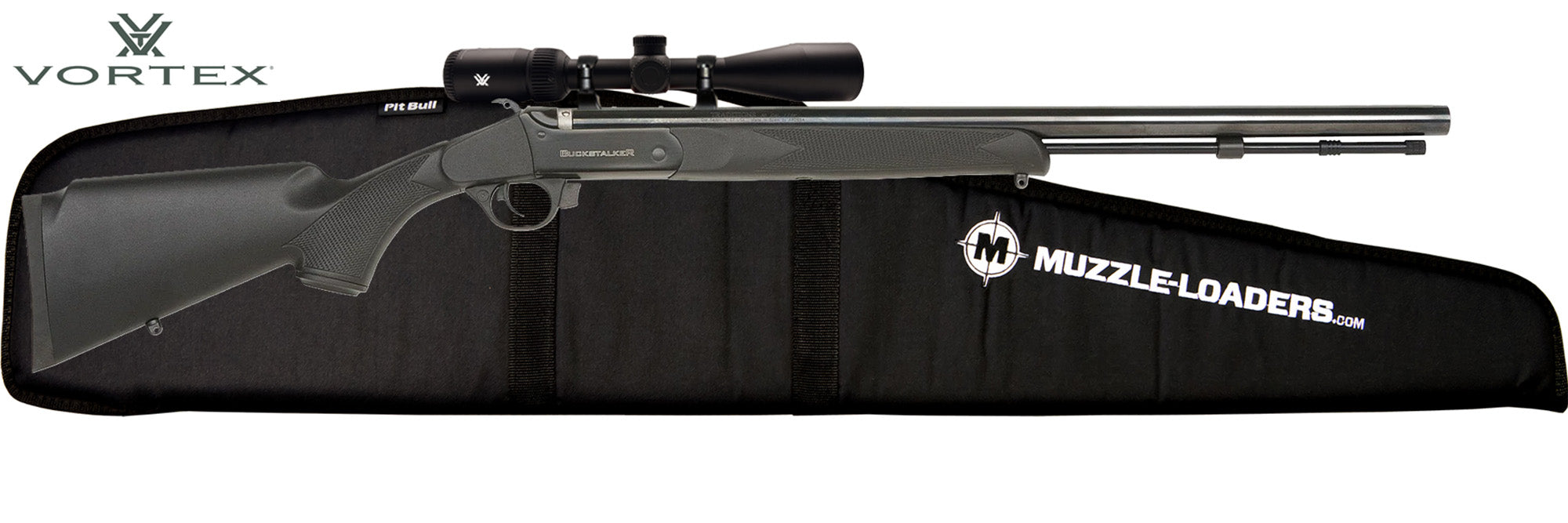 Traditions Buckstalker XT .50 Caliber Muzzleloader Rifle - Vortex Crossfire HD Scope Combo with Muzzle-Loaders Soft Rifle Case - R5-72000840VHD