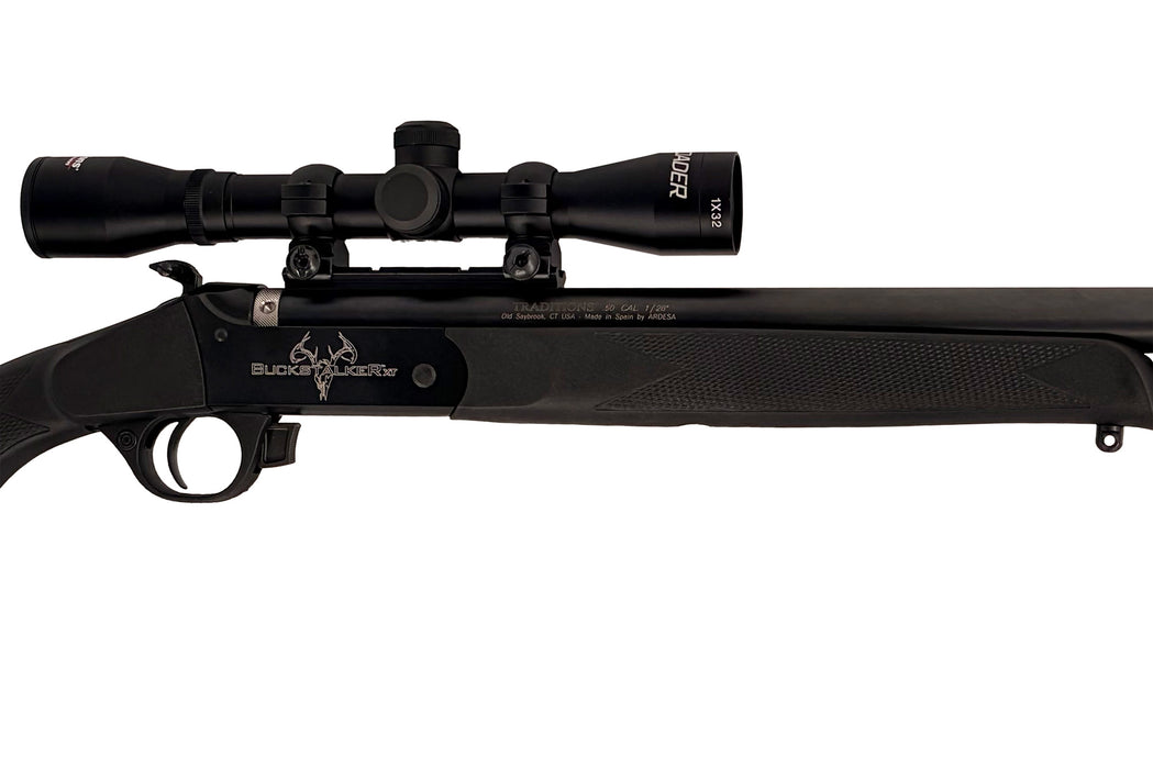 Traditions Buckstalker XT - .50 Cal 1x32mm Matte Black Scope - Break Action Design - R16-72000840