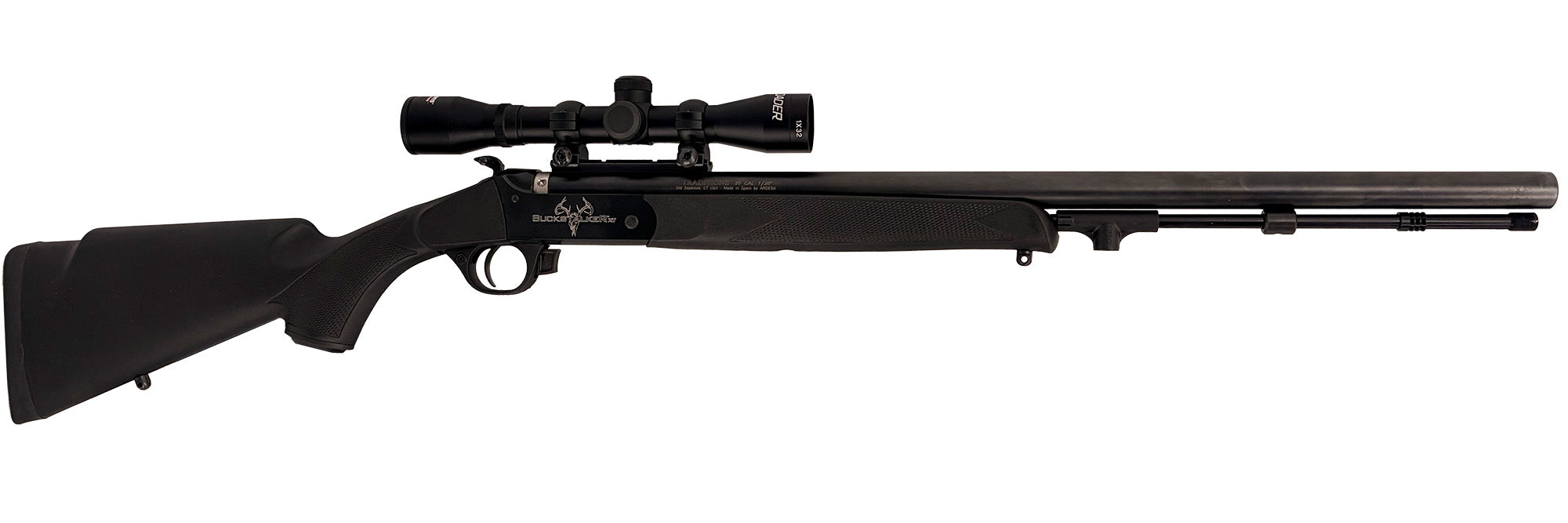 Traditions Buckstalker XT - .50 Cal 1x32mm Matte Black Scope - R16-72000840