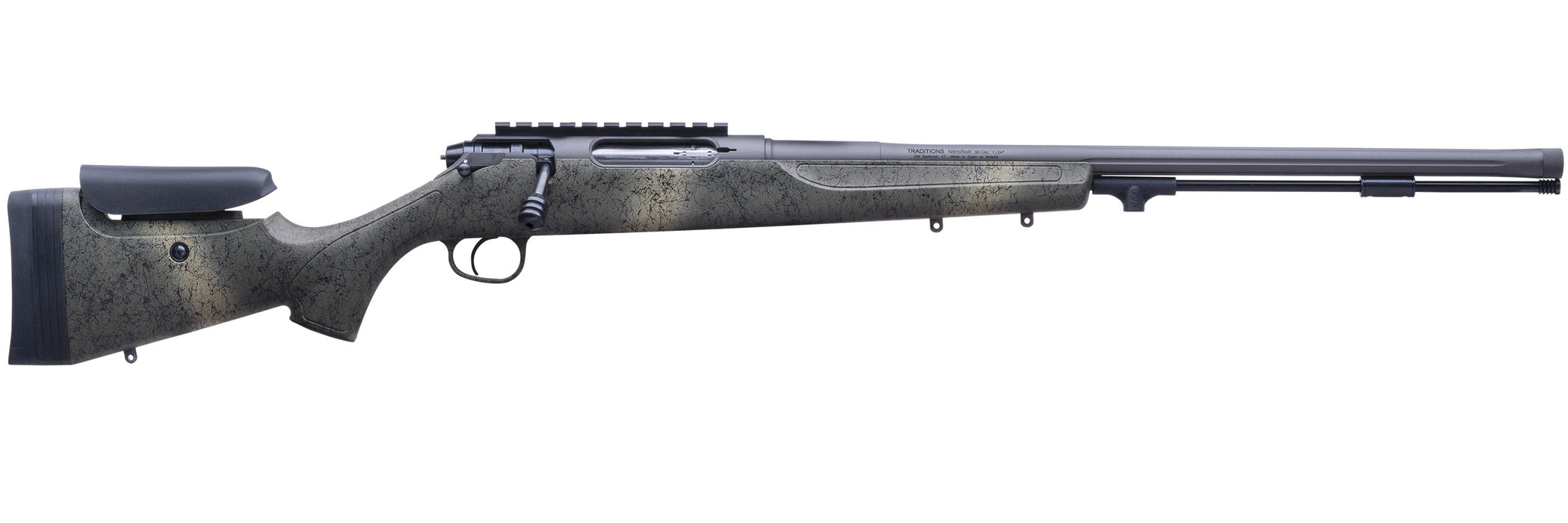 Traditions Nitrobolt - Synthetic Desert Web Camo - No Sights - .50 Caliber - 24" Tungsten Cerakote Barrel - CR946604437