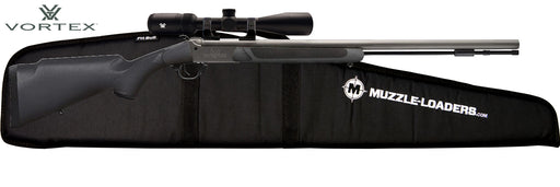 Traditions Nitrofire VAPR 50 Cal Black and Cerakote - Vortex Crossfire HD Scope Combo with Muzzle-Loaders Soft Rifle Case - CR5-84110440VHD