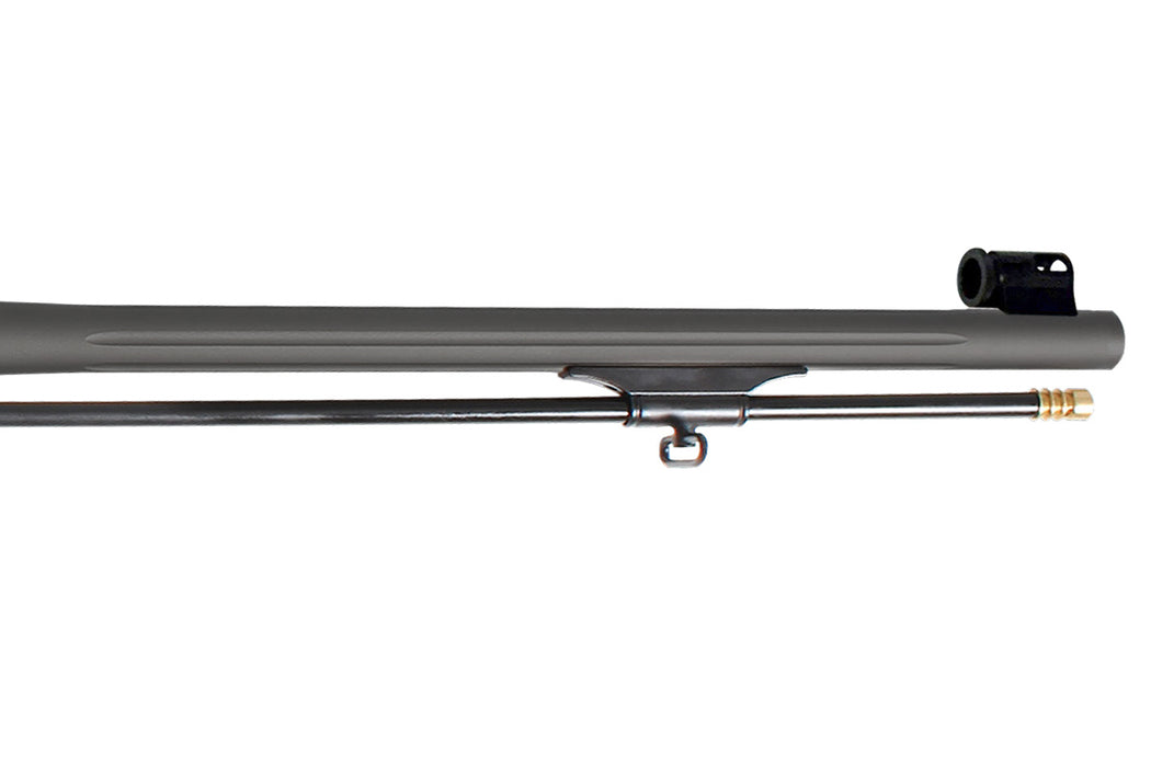 Traditions Shedhorn Muzzleloader - Synthetic Desert Web Camo Stock - Double Set Trigger - Peep Sights Globe Sight - Musket Cap Ignition - Tappered and Fluted 26" Cerakoted Barrel - R3960537WP