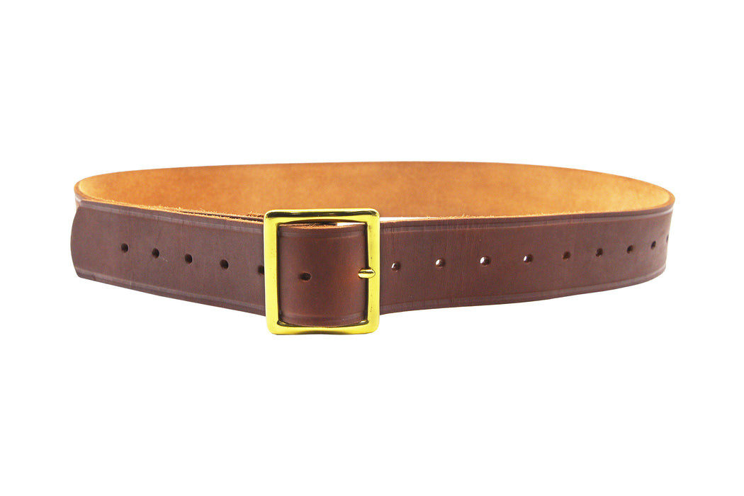 Triple K Walnut Leather Holster Belt Front - TK30008