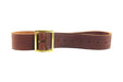 Triple K Walnut Leather Holster Belt with Brass Square Frame Buckle - TK30008