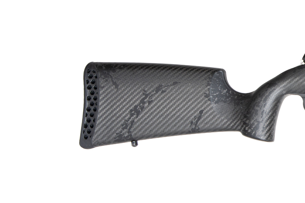 Weatherby 307 MZY Muzzleloader Rifle Graphite Black Cerakote and Peep Sights - Exposed Carbon Fiber Stock