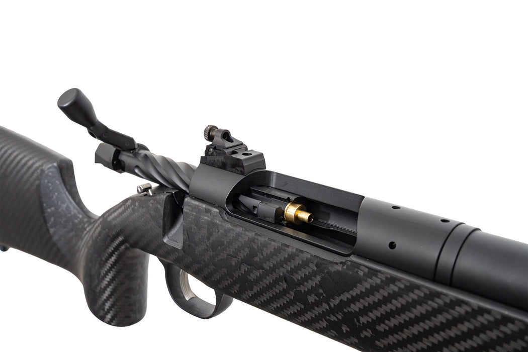 Weatherby 307 MZY Bolt Action Muzzleloader Rifle Graphite Black Cerakote and Peep Sights