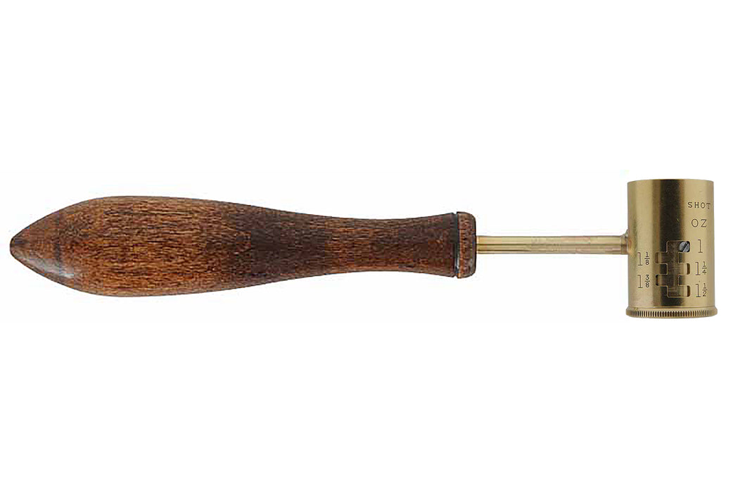 Muzzle-Loaders Brass English-Style Shot Dipper – Adjustable Brass & Hardwood - MZ1414
