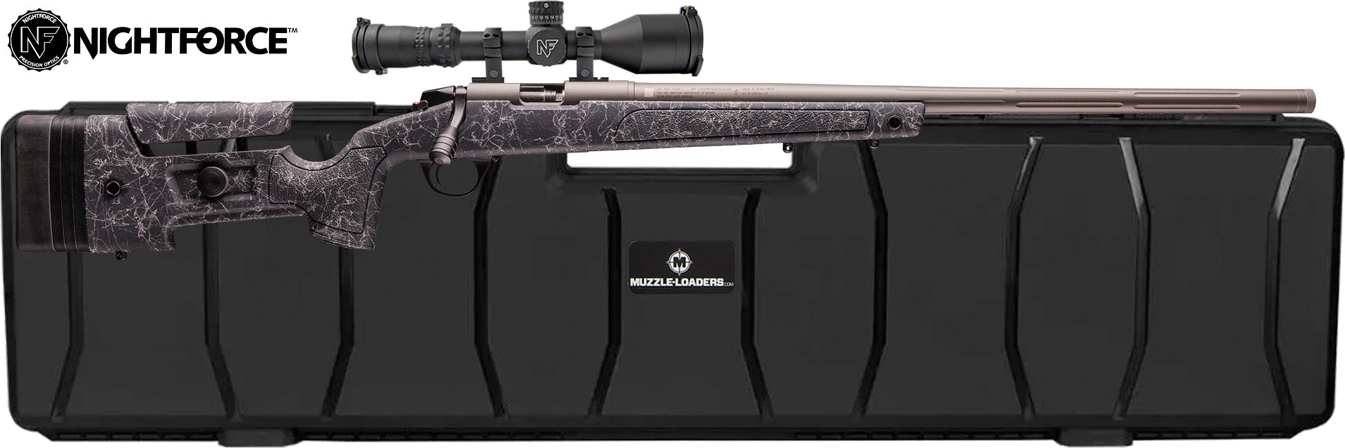 CVA™ Endura LRH Muzzleloader Rifle - .45 Caliber Nightforce™ NX8 Scope Combo - Cerakote™ Tungsten & Nitride Barrel - PR5020NX8