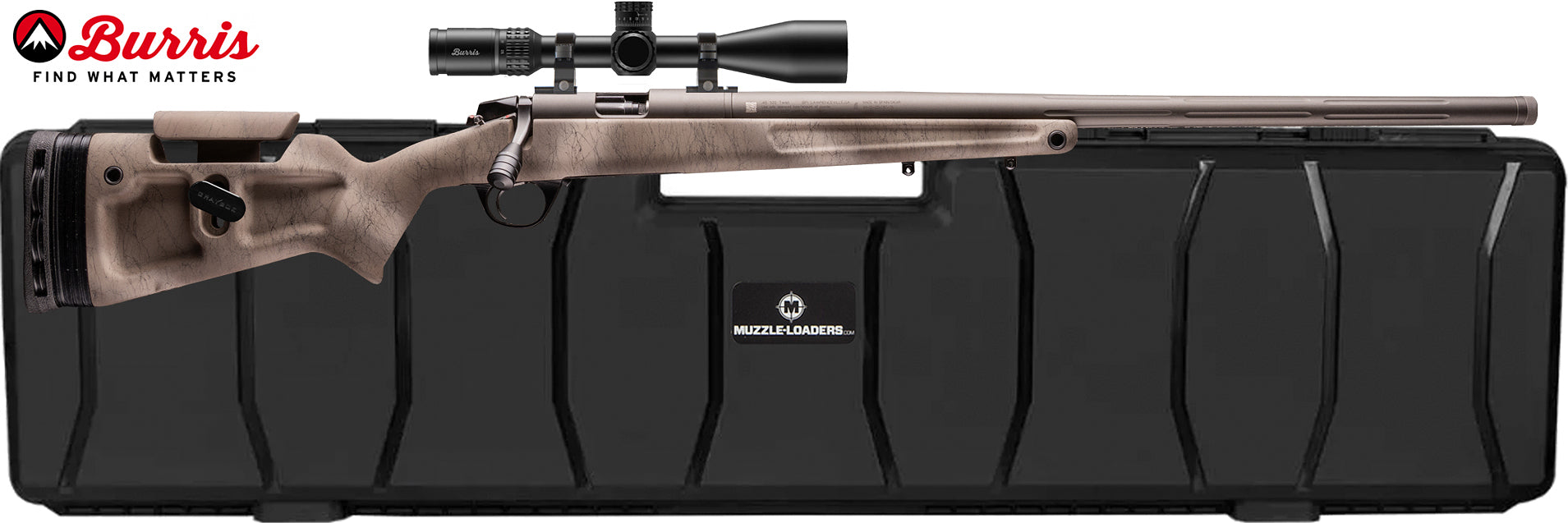 CVA™ Endura PRO Rifle - Burris™ Veracity PH Scope - .45 Caliber Cerakote™ Tungsten & Nitride Threaded Barrel - Desert Camo w/ Black Webbing - PR5030BVC