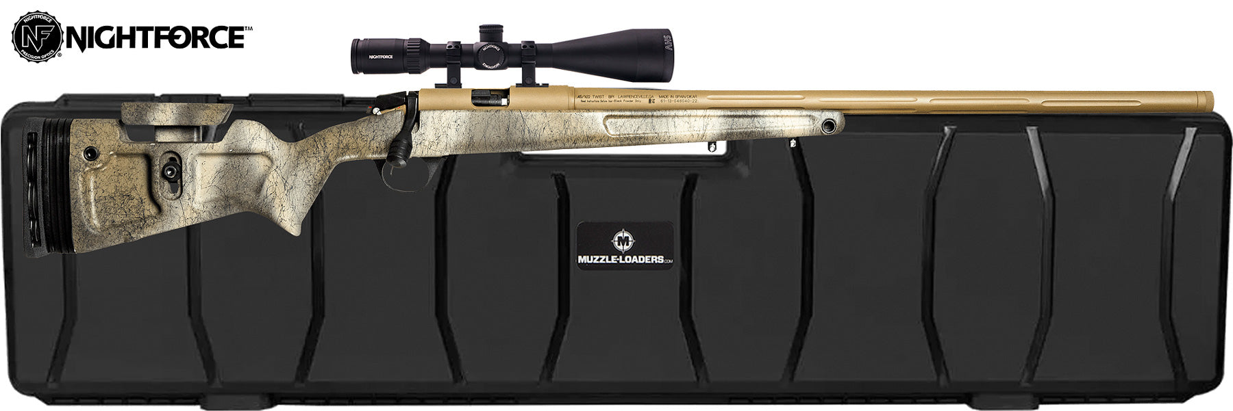 CVA™ Paramount Pro V2 Muzzleloader NightForce™ SHV Scope Combo - .45 Cal Cerakote & Nitride - PR3514SHV1