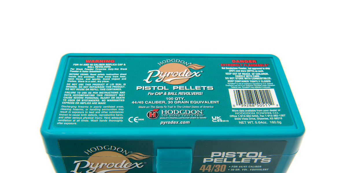Hodgdon® Pyrodex .44/.45 Pellets | 30 Grain - 100 Pack | Muzzle-Loaders.com