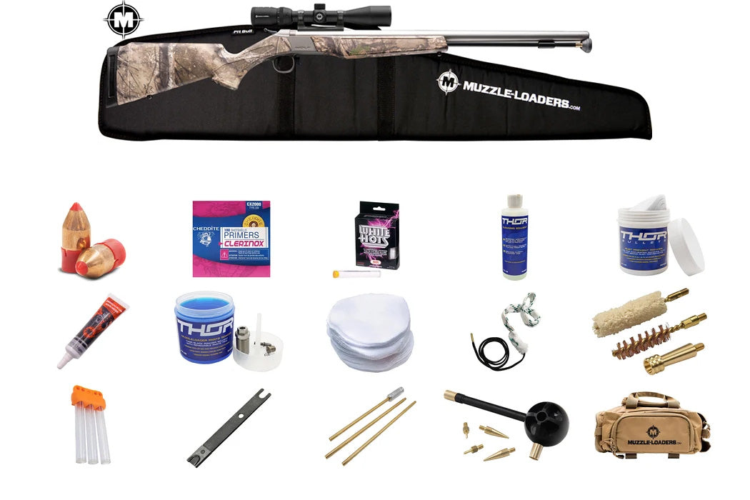 Muzzle-Loaders™ CVA Wolf V2 All-In-One Beginners Setup - Complete Outfit - .50 Caliber