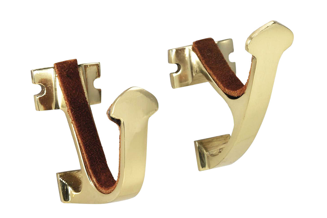 Muzzle-Loaders™ Glossy Brass Gun Hangers - MZ1417