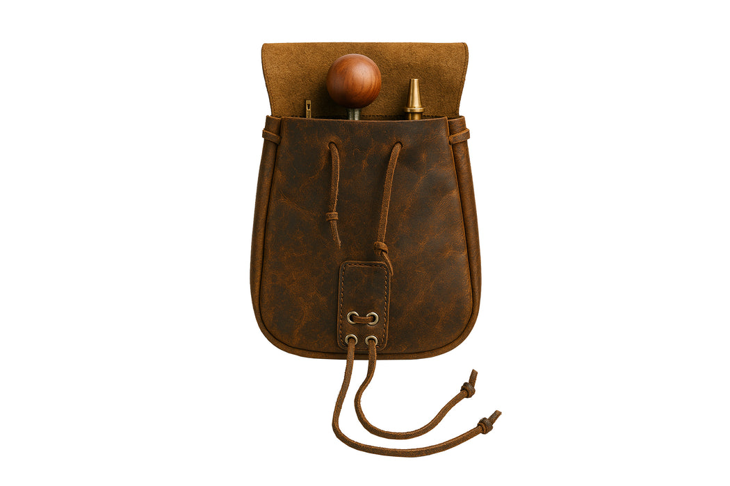 Muzzle-Loaders Leather Bushcraft Bag - Leather Muzzleloader Bush-Craft/Shooting Bag - MZ1203
