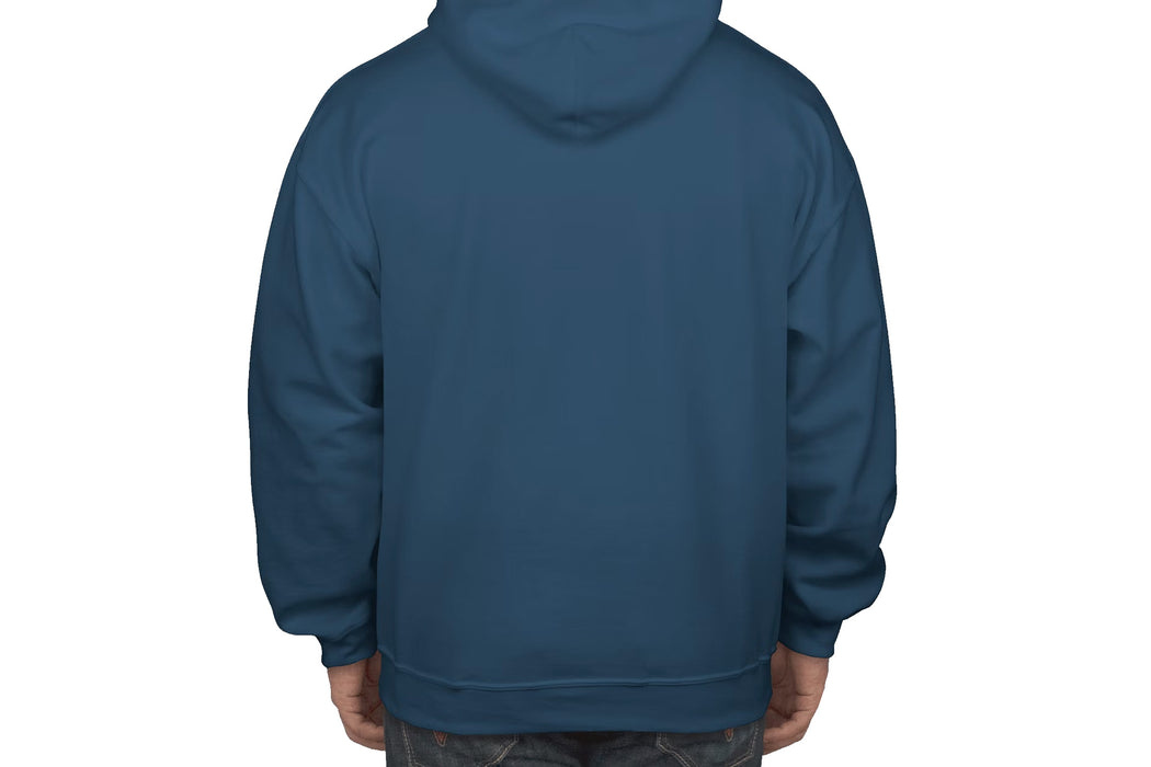 Muzzle-Loaders.com Indigo Blue Mid-Weight Hooded Sweatshirt Back