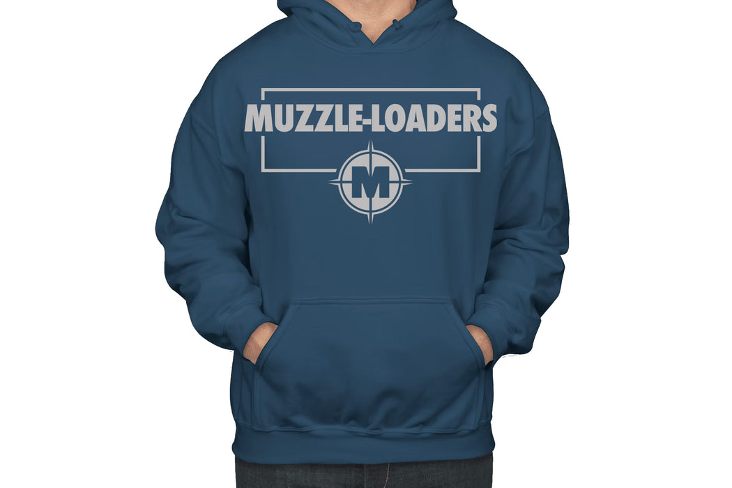 Muzzle-Loaders.com Indigo Blue Mid-Weight Hooded Sweatshirt