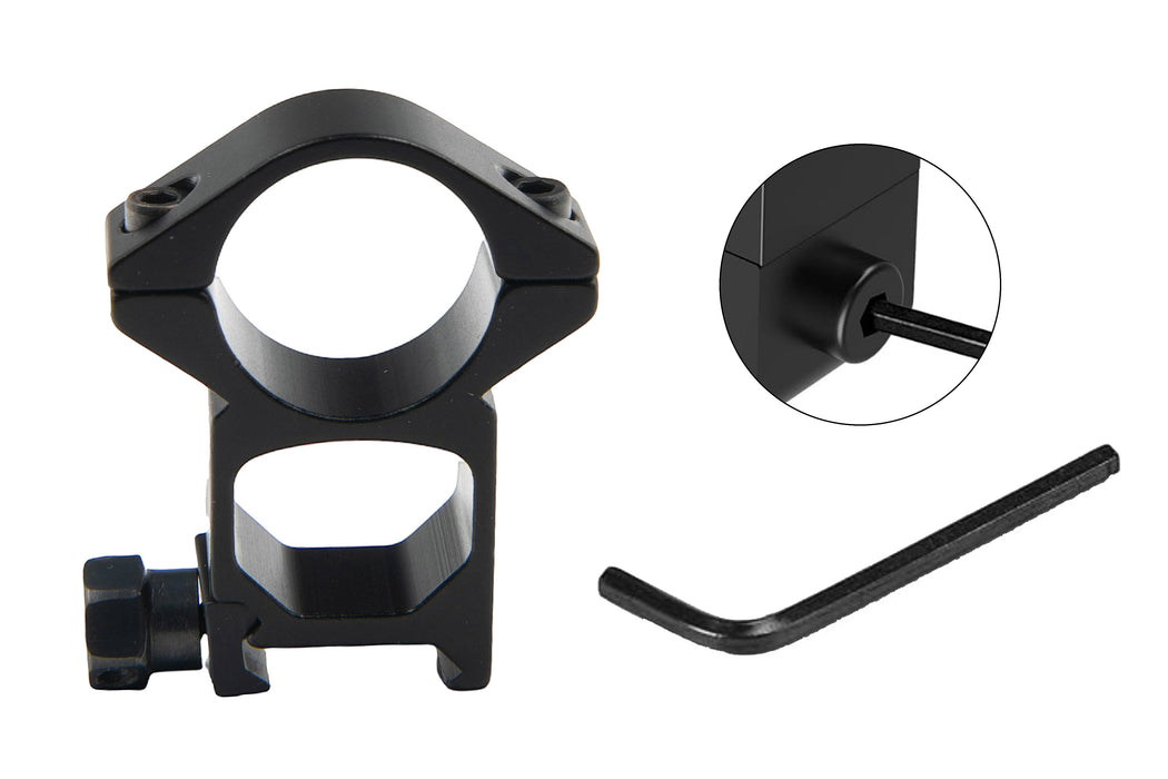 Muzzle-Loaders™ See-Thru Scope Rings - Fits 1" Scope Tube Matte Black - High Height Scope Rings - MZ1904 Hex Wrench