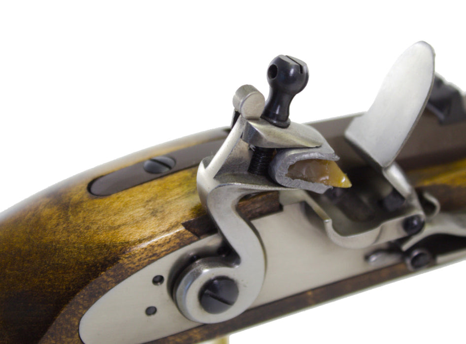 Pedersoli-50-cal-kentucky-maple-flintlock-pistol-frizzen-lock