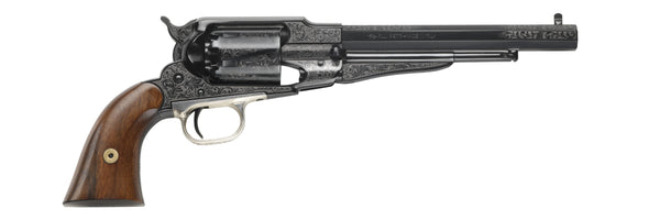 Pietta 1858 New Model Army Black Powder Revolver - Nickel Engraved - .44 Caliber - RGA44LE