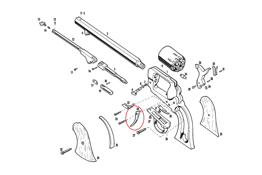 Pietta 1862 Spiller & Burr Trigger A3929