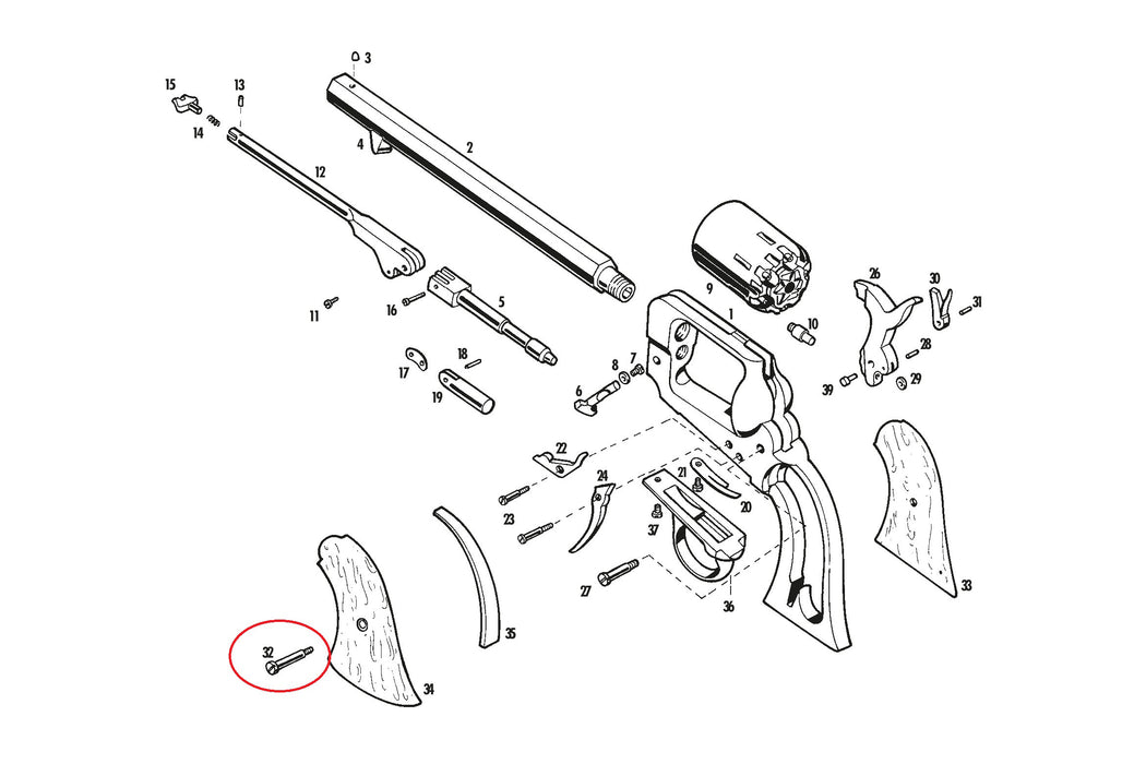 Pietta Grip Screw 3936
