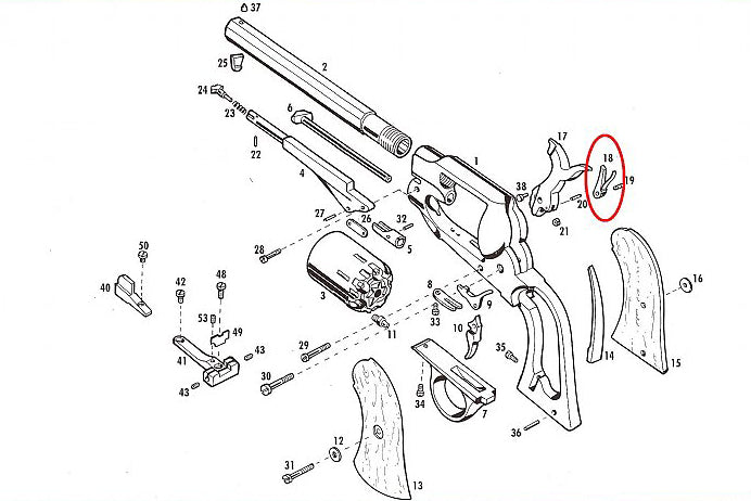 Revolver Hand Spring Pietta Hand & Spring | 1858 Army Revolvers | Muzzle-Loaders.com