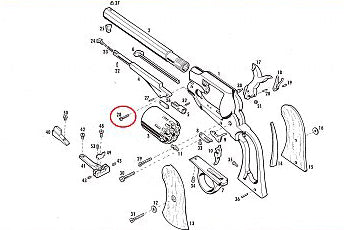 Pietta Loading Lever Screw 448 diagram
