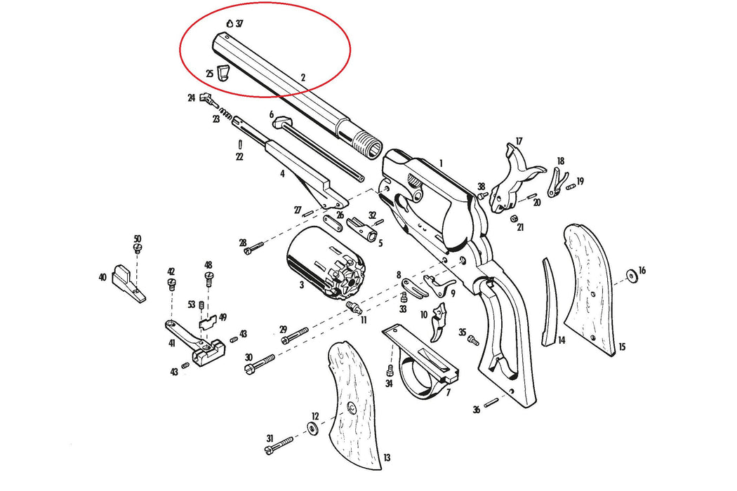 Pietta Replacement Barrel for 3" Sheriff models