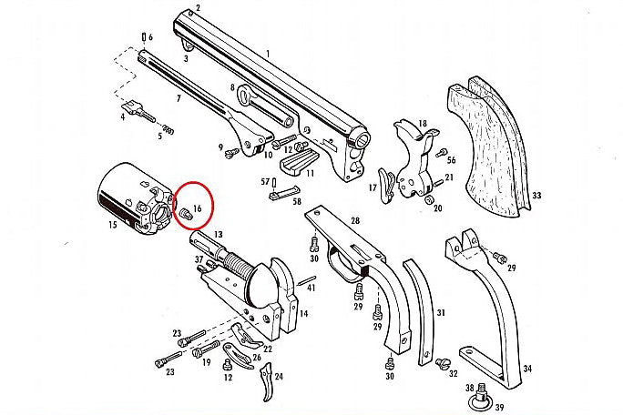 Pietta Replacement Revolver Nipple 528 diagram
