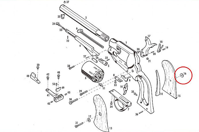 Pietta Threaded Grip Nut | 1858 Army Revolvers | Muzzle-Loaders.com