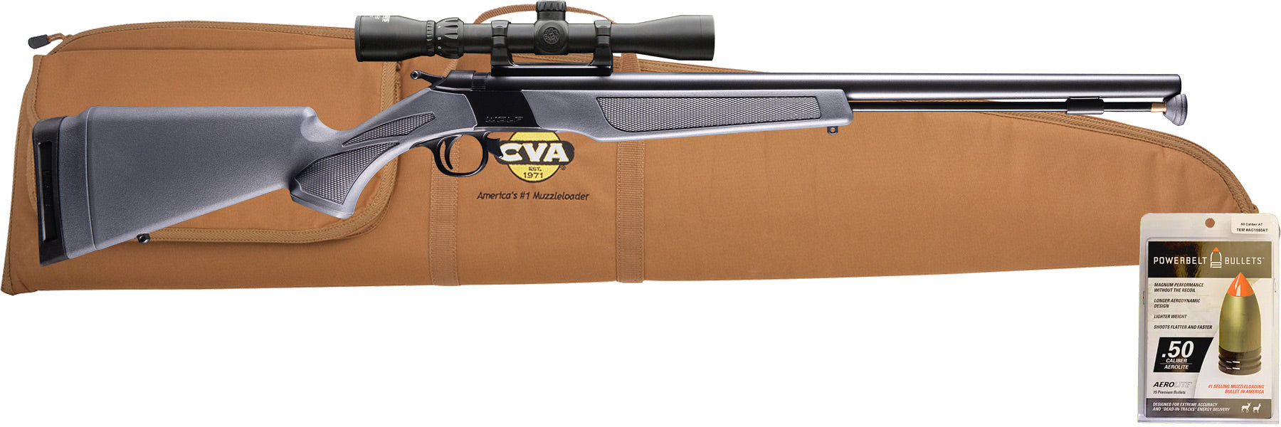CVA® Wolf™ Muzzleloader PR2119SCP | .50 Cal 3-9x40mm Scope | Muzzle ...