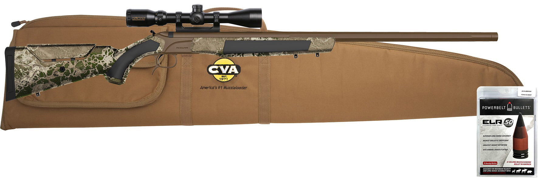 CVA™ Accura LR-X - Konus™ 4-12x44mm BDC IR Scope - .50 Cal 30" Barrel Threaded 3/4x24 - 1:28 Twist - PR3207NSCP