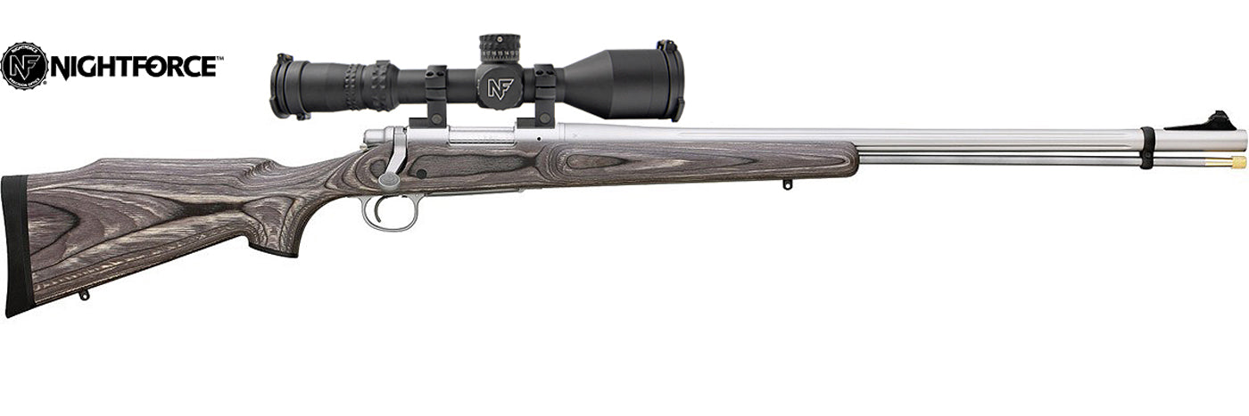 Remington 700 Ultimate Muzzleloader - Wood Laminate - Nightforce NX8 2.5-20x50MM Scope Combo - 86950NFC