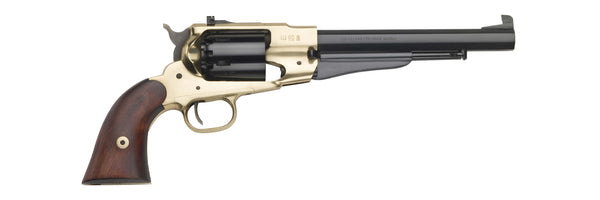 Pietta™ 1858 Steel Remington Texas Black Powder Target Revolver - .44 Caliber 8" Barrel Brass Frame w/ Blued Barrel - RGBT44