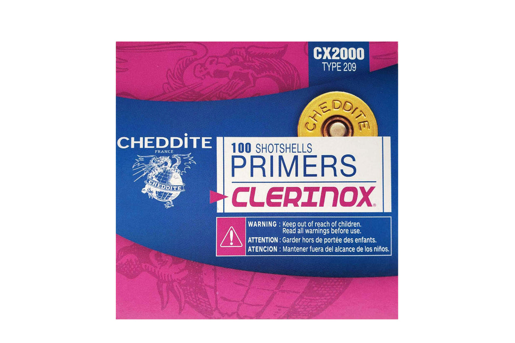 Cheddite™ Clerinox® CX2000 209 Magnum Shotshell Primers - 100 Count