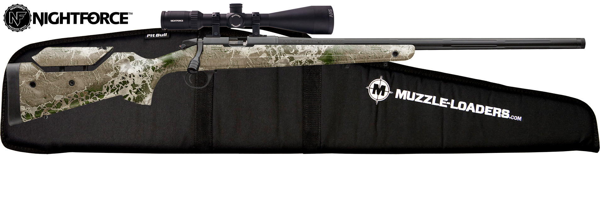 CVA® Paramount HTR™ Rifle - .40 Cal Nitride w/ Nightforce™ SHV 4-14x56mm F2 MOA Scope - 1:20 Twist - PR3504SHV1