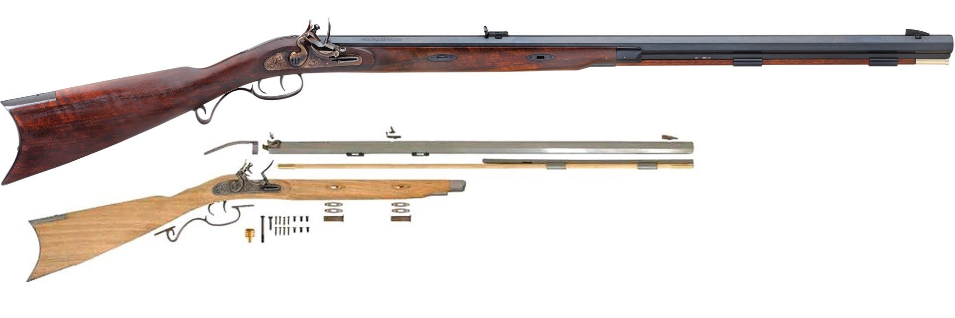 Wheelock Rifle Kit Investarm® Gemmer Hawken Rifle Kit | .54 Cal Flintlock | Muzzle-Loaders.com