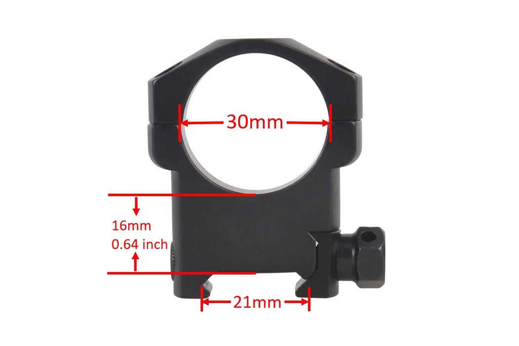 Muzzle-Loaders™ Exodus 30mm Scope Rings - Matte Black - Low, Medium & High Base