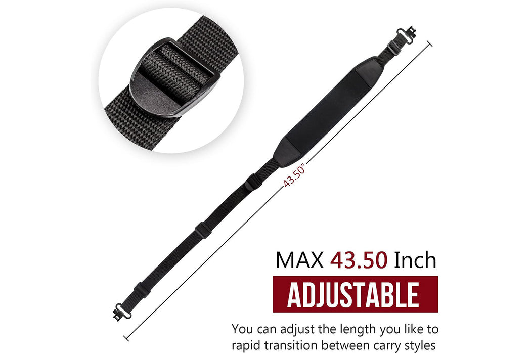 Muzzle-Loaders Neoprene Rifle Sling - Black - MZ1005