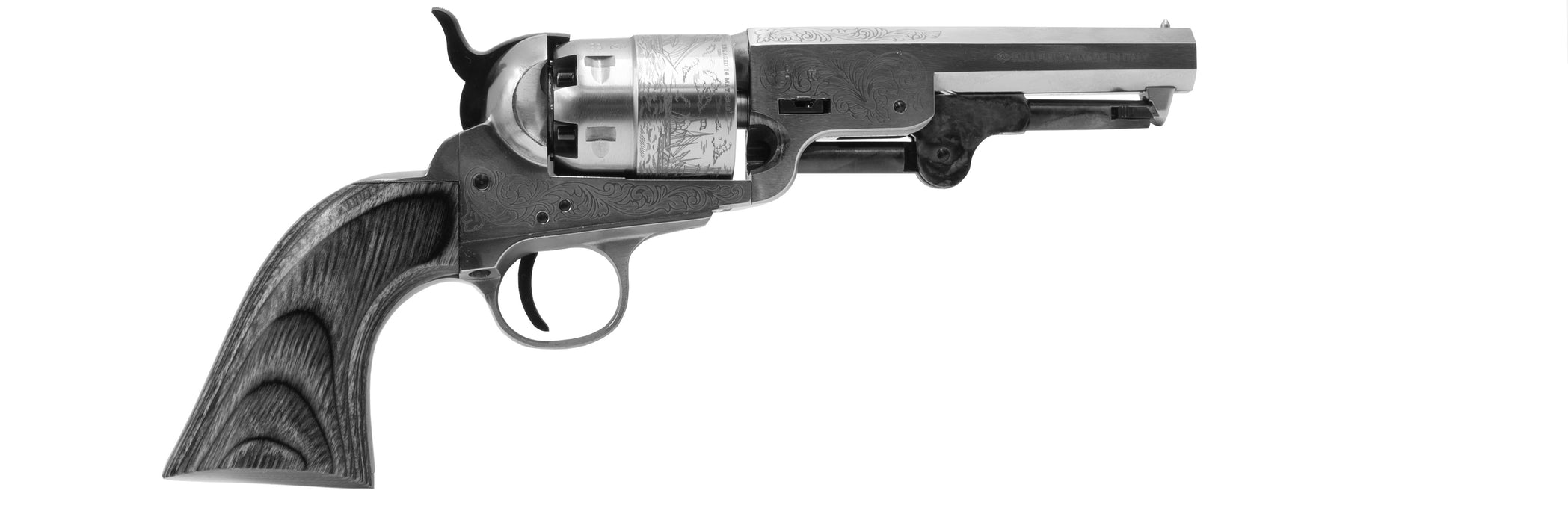 Traditions™ 1851 Sheriff Revolver - .44 Cal Steel Engraved Percussion Pistol - FR185122